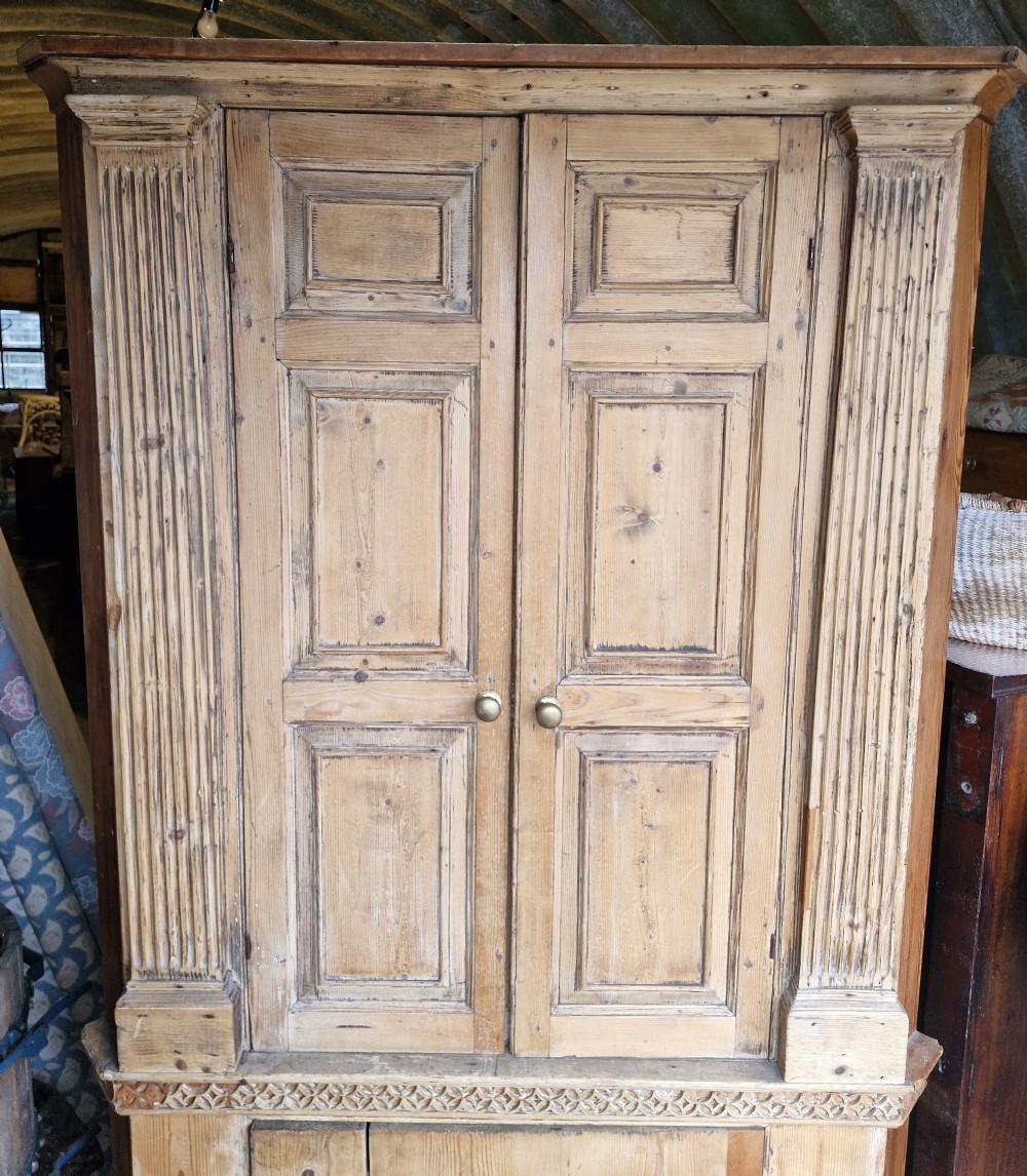 Pine country house corner cupboard.  View VIII