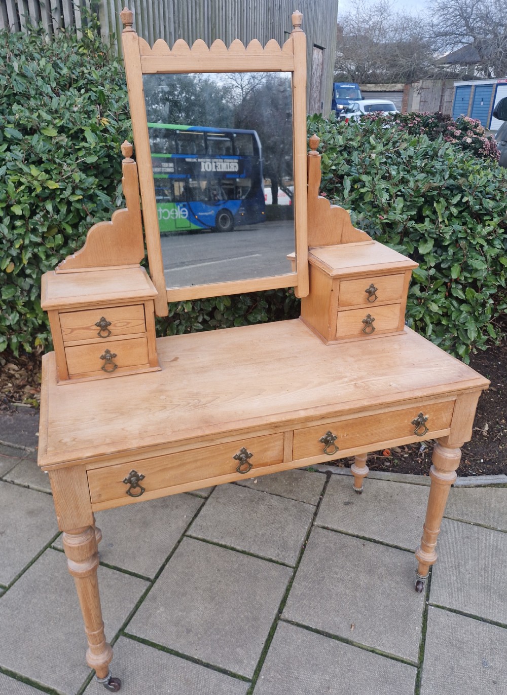 Victorian pine dressing table.  View V