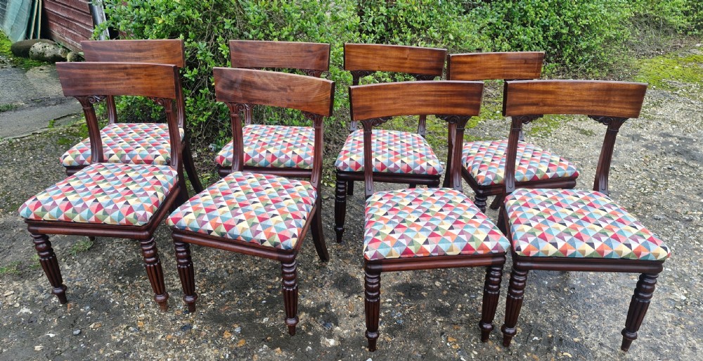 Set of 8 mahogany dining chairs. (4+4). View III