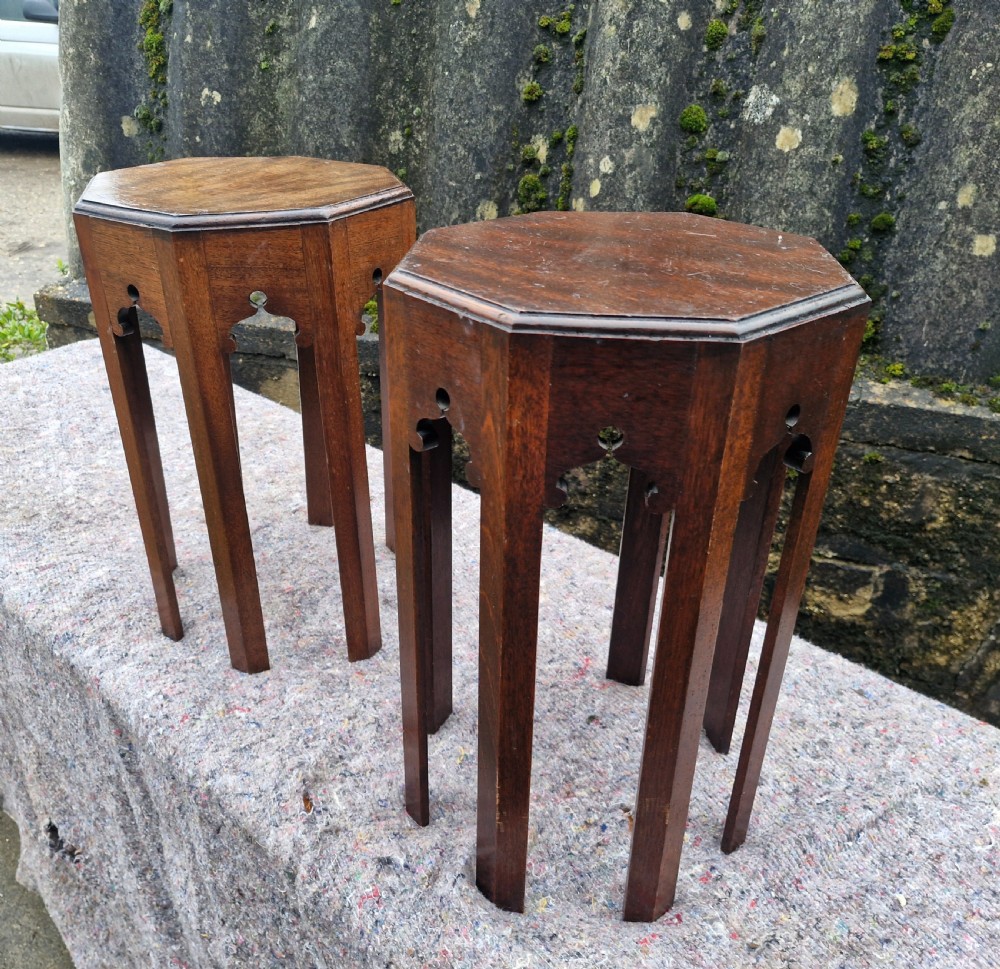 Pair of Moorish influence early 20th century occasional tables.  View V