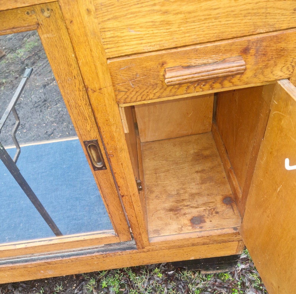 Oak shop cabinet complete with till and working bell. View VII