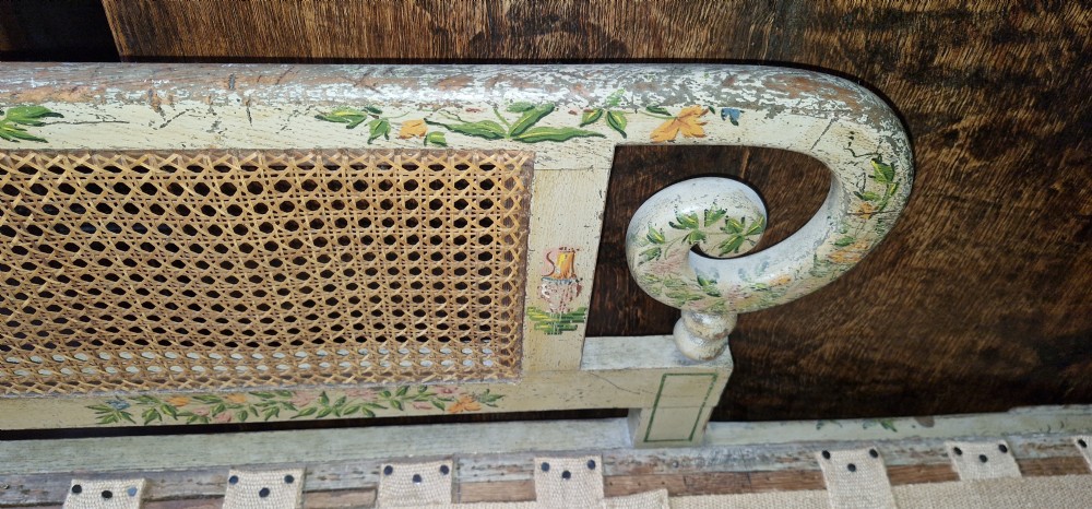 Regency painted chaise longue.  View XII