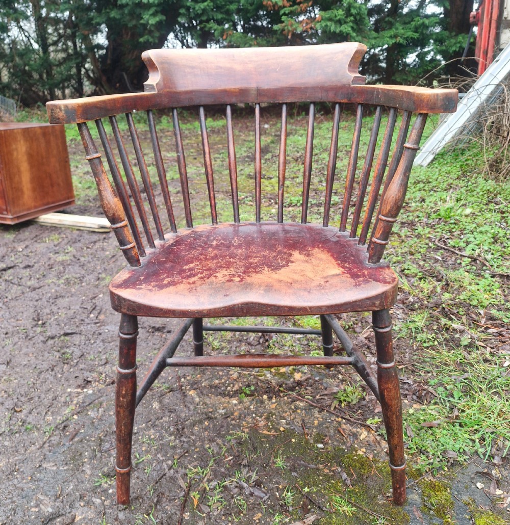 Edwardian stick back offfice armchair 