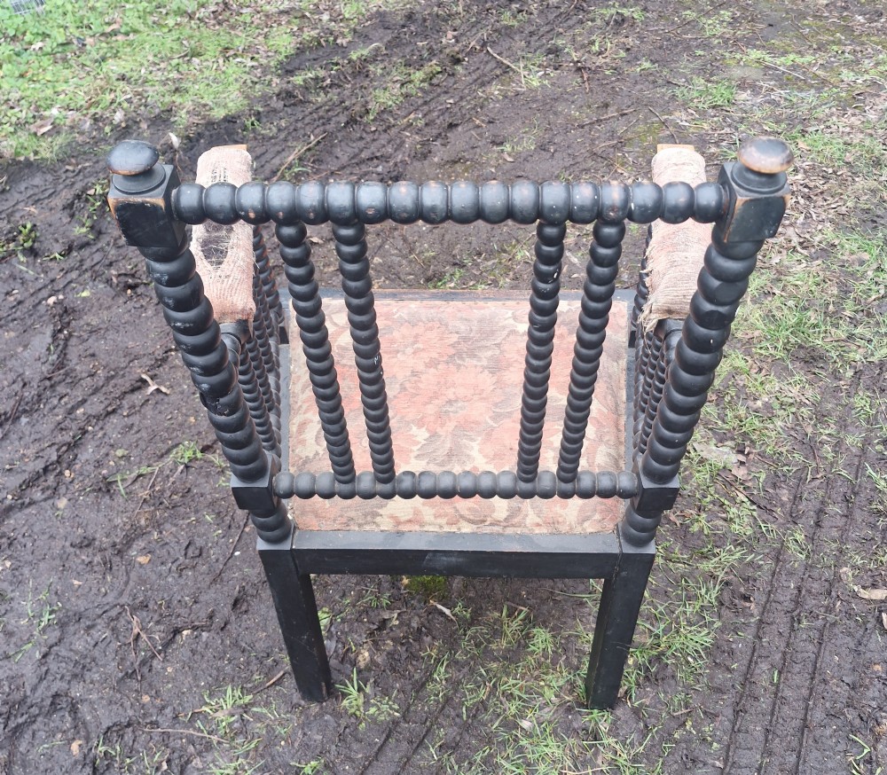 Small 19th century bobbin framed armchair.  View IX
