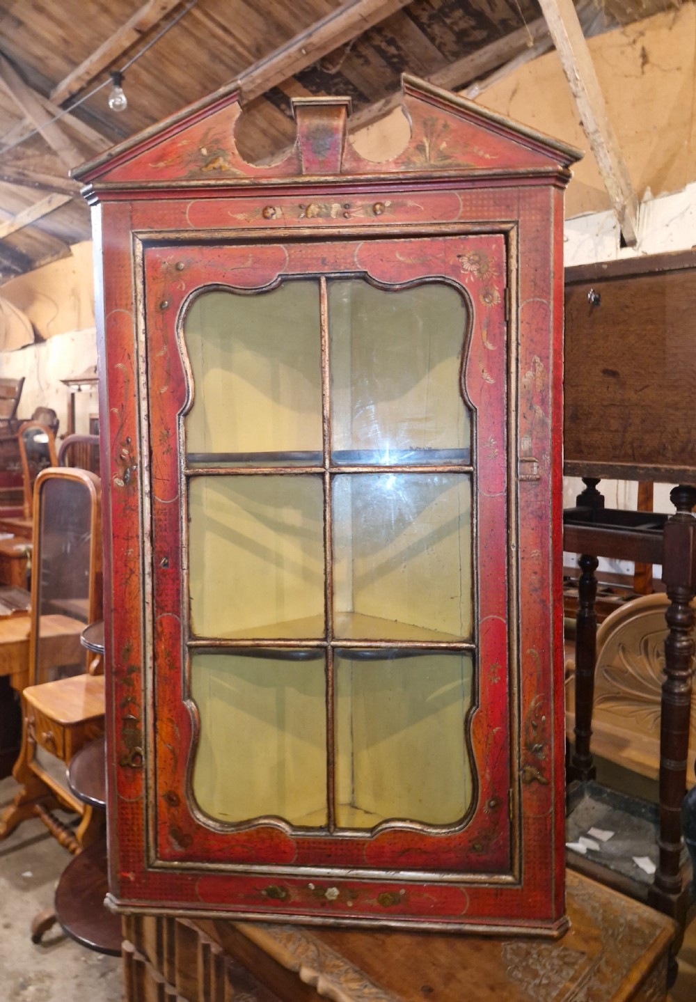 Very pretty docorated corner cabinet.  View II