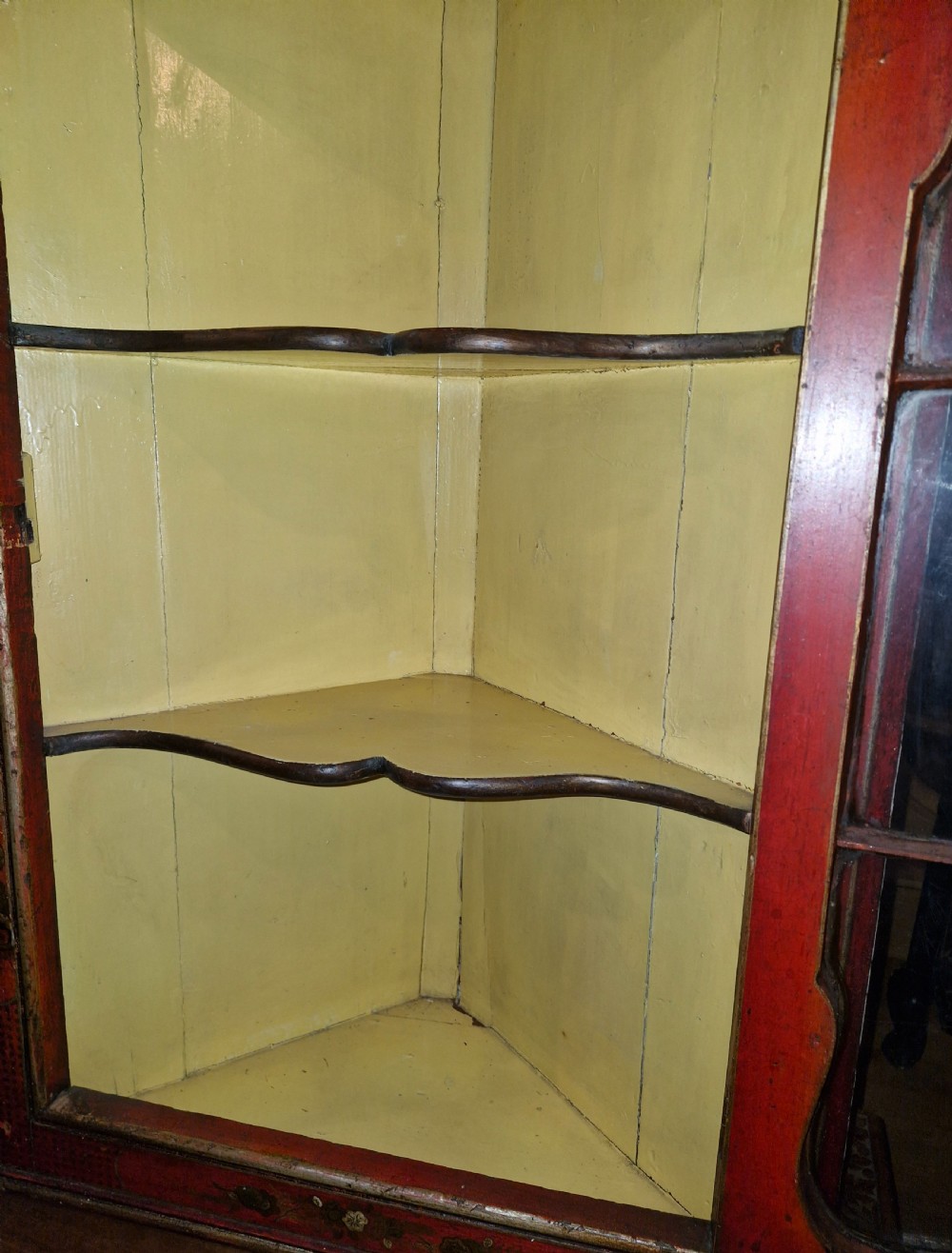 Very pretty docorated corner cabinet.  View III