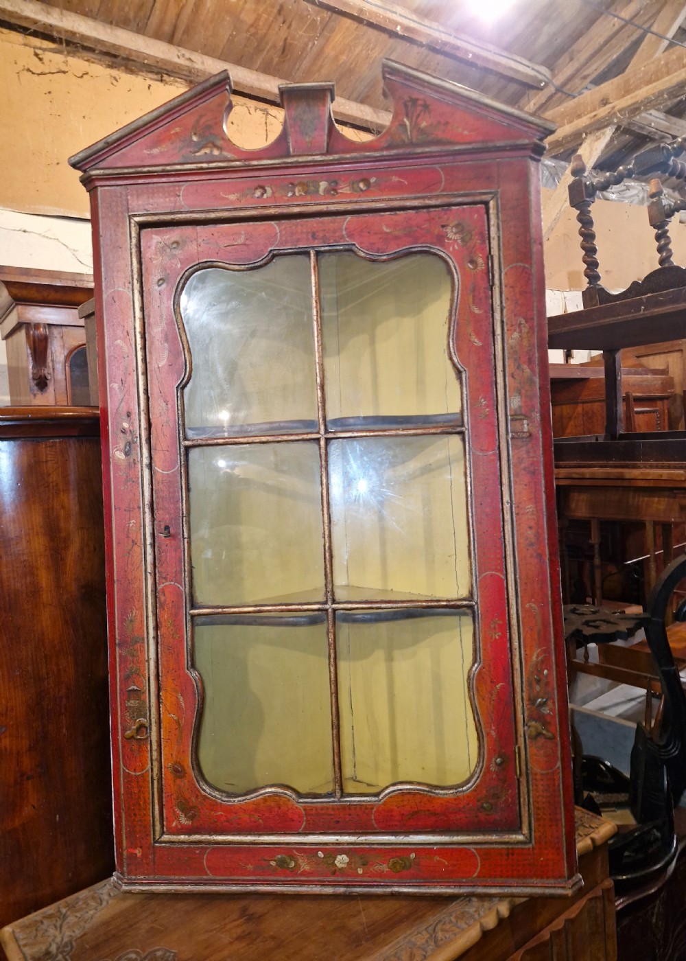 Very pretty docorated corner cabinet.  View XI