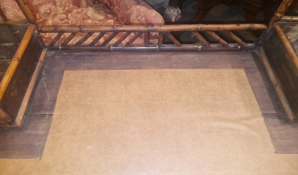 19th century bamboo writing table.  View III