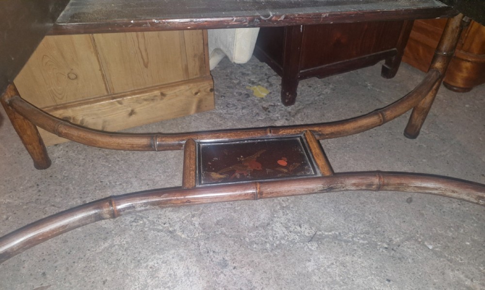 19th century bamboo writing table.  View X