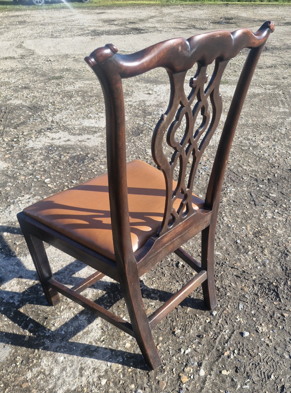 Good set of 8 Chippendale style mahogany dining chairs. View VII