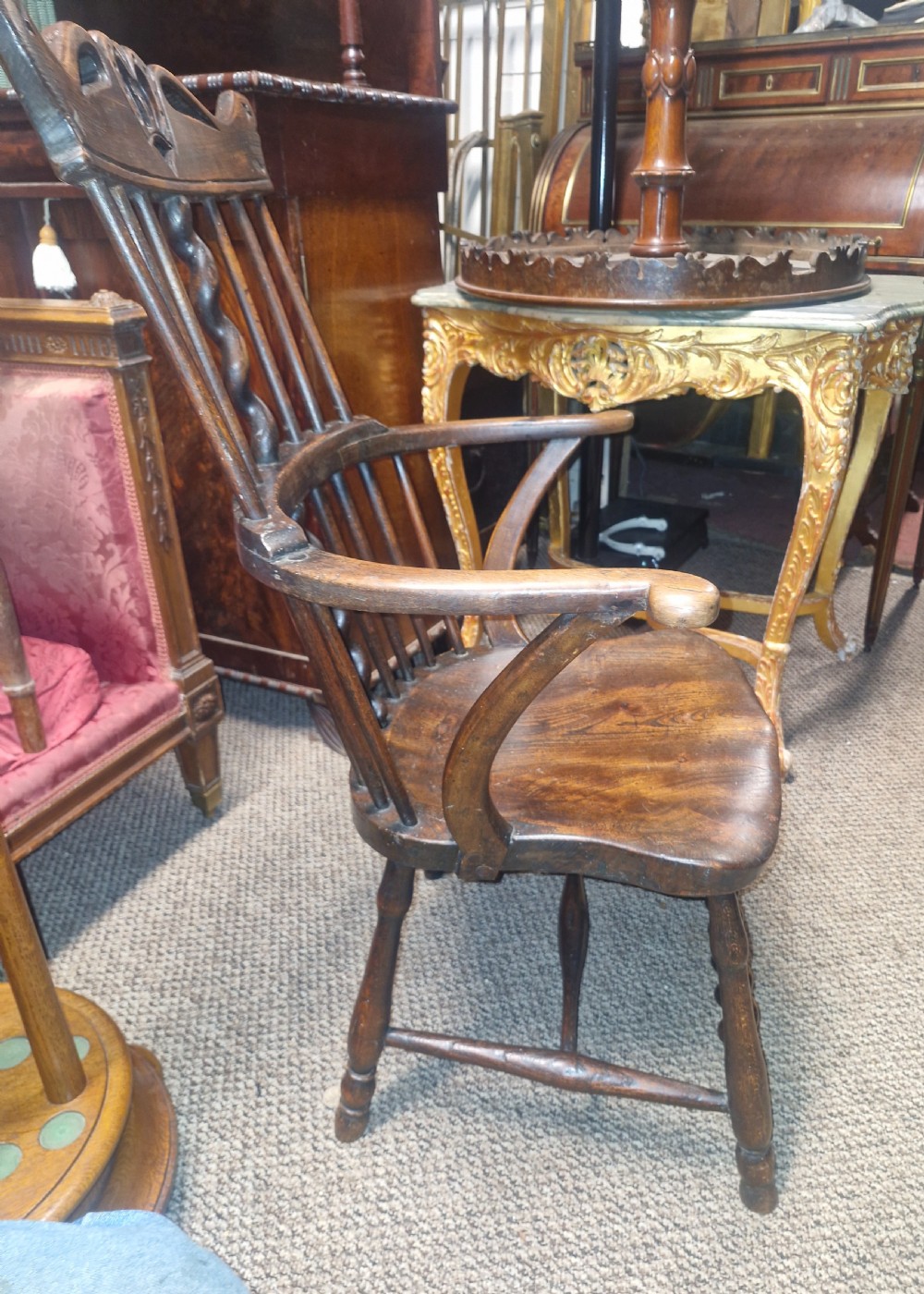 19th century Windsor armchair.  View VI
