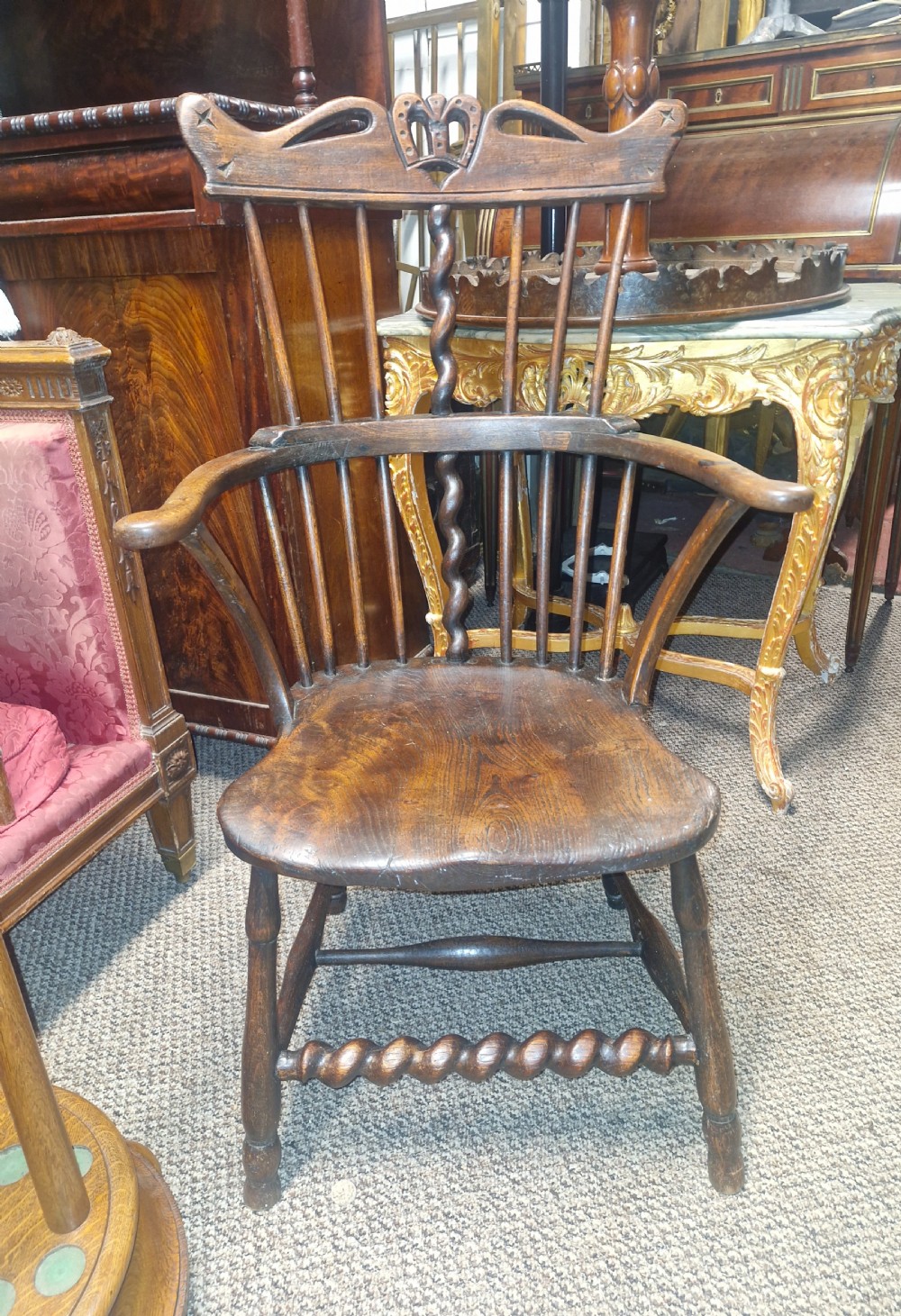 19th century Windsor armchair.  View VII