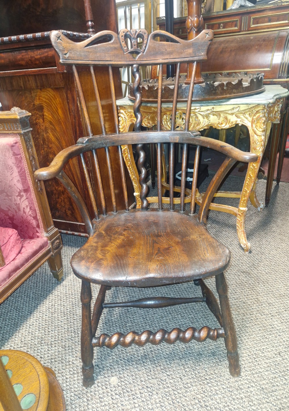 19th century Windsor armchair.  View VIII