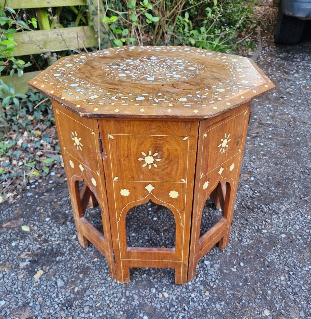 Anglo Indian bone inlaid occasional table. View III