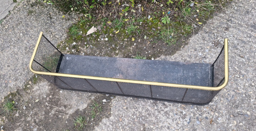 Late Victorian mesh fire fender. View II