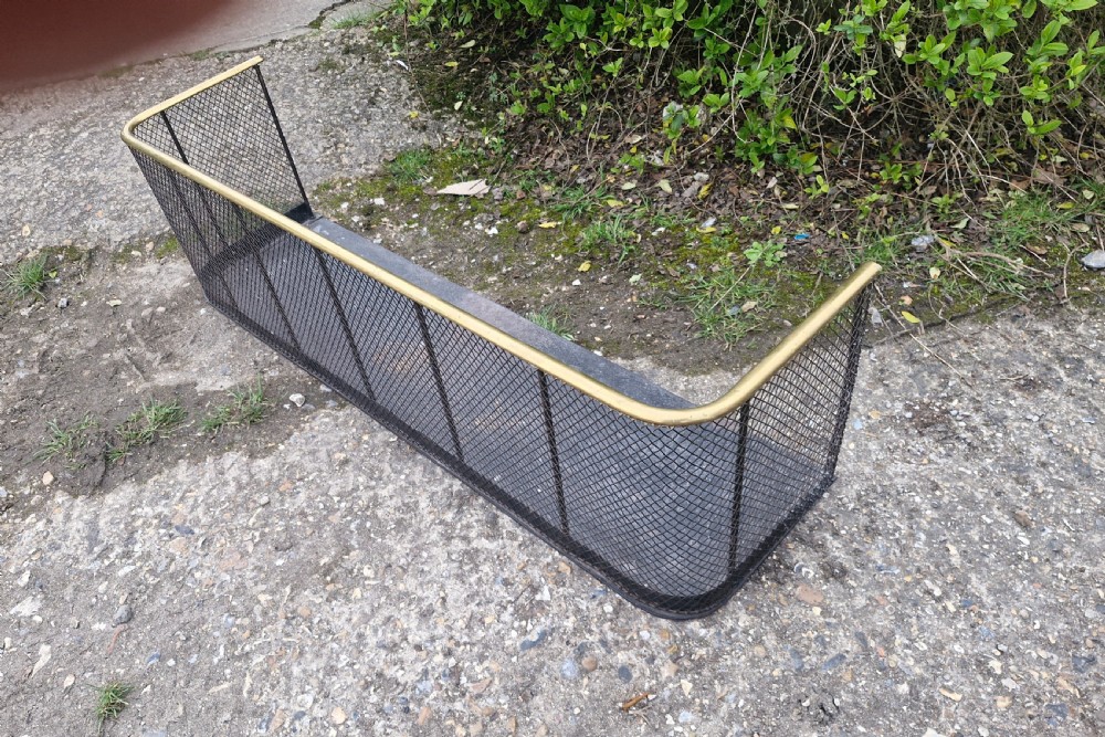 Late Victorian mesh fire fender. View III