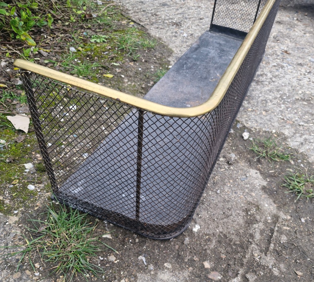 Late Victorian mesh fire fender. View IV