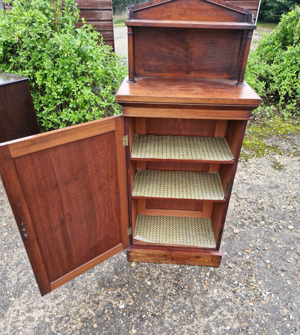 Narrow Regency mahogany side cabinet.  View II