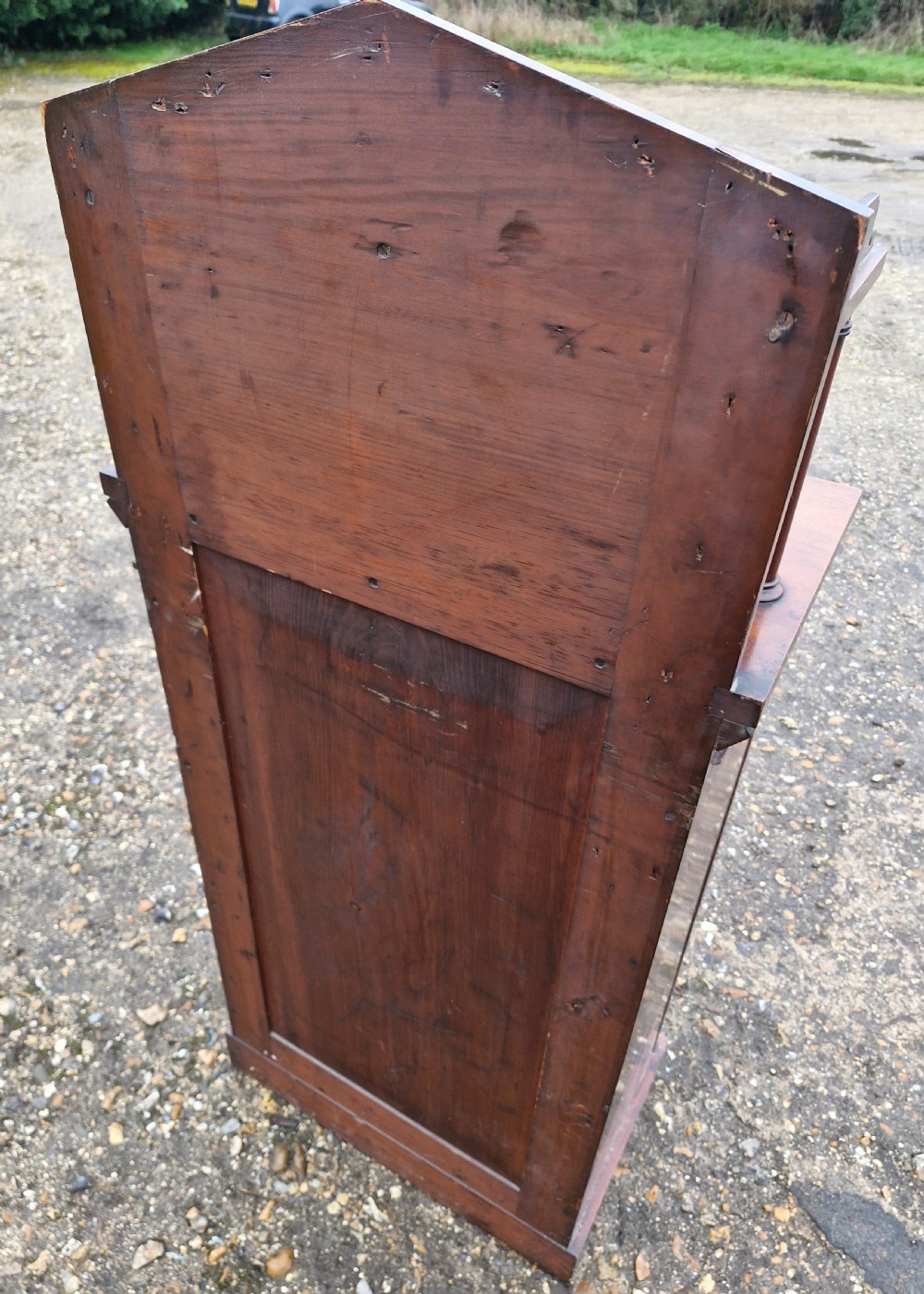 Narrow Regency mahogany side cabinet.  View IV
