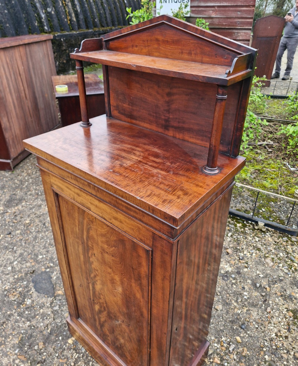 Narrow Regency mahogany side cabinet.  View VII
