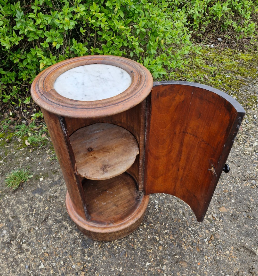 Mid Victorian mahogany cylinder pot cupboard.  View II