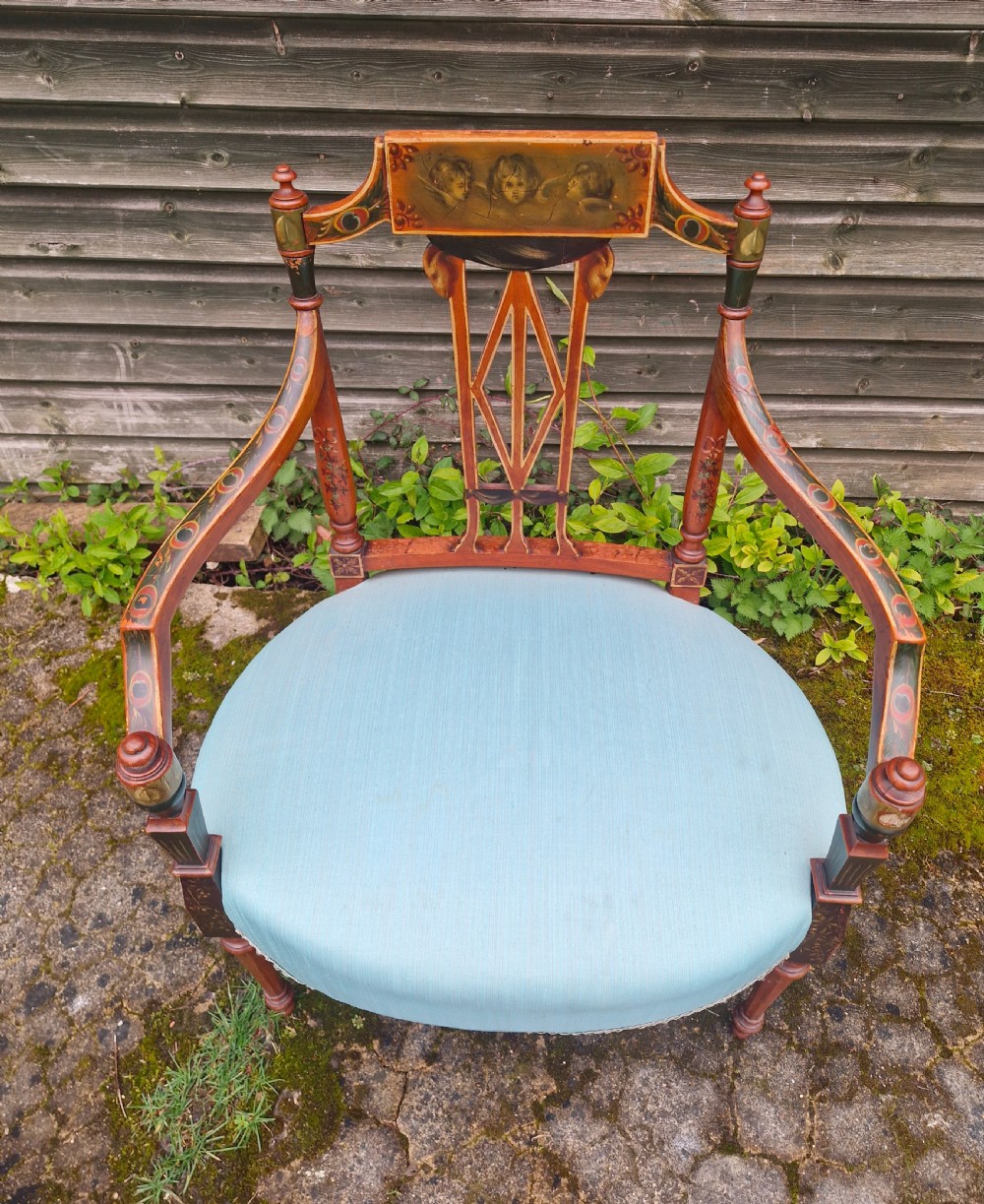 Painted satinwood armchair  View IV