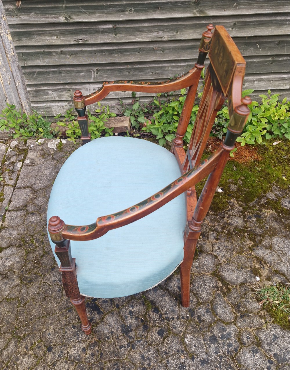 Painted satinwood armchair  View VI