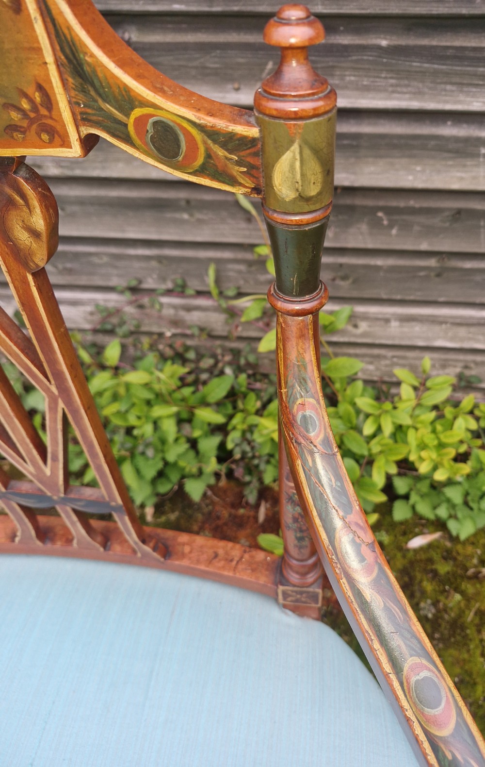 Painted satinwood armchair  View VIII