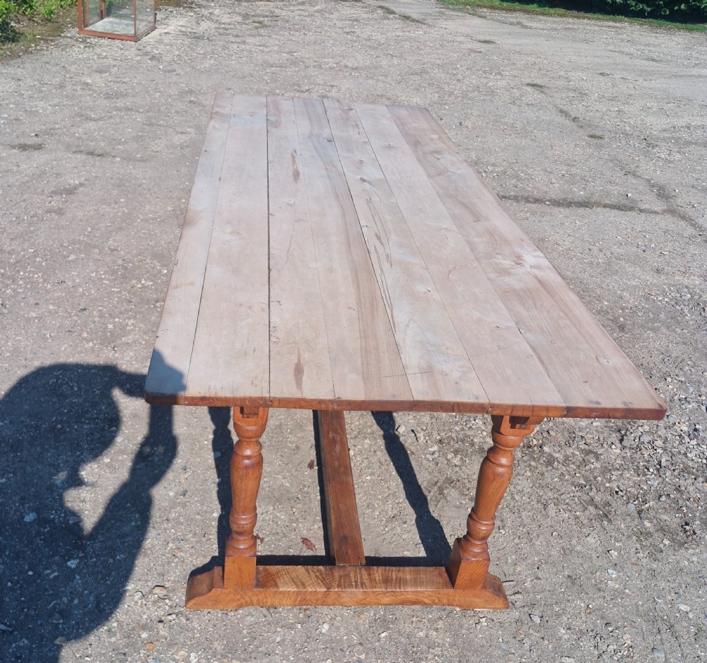Early 20th century farmhouse kitchen dining table.  View III