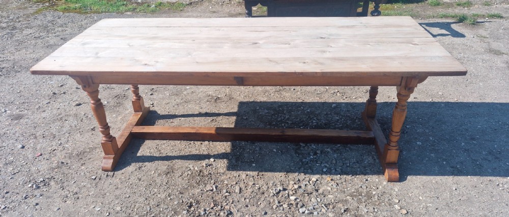 Early 20th century farmhouse kitchen dining table.  View IV