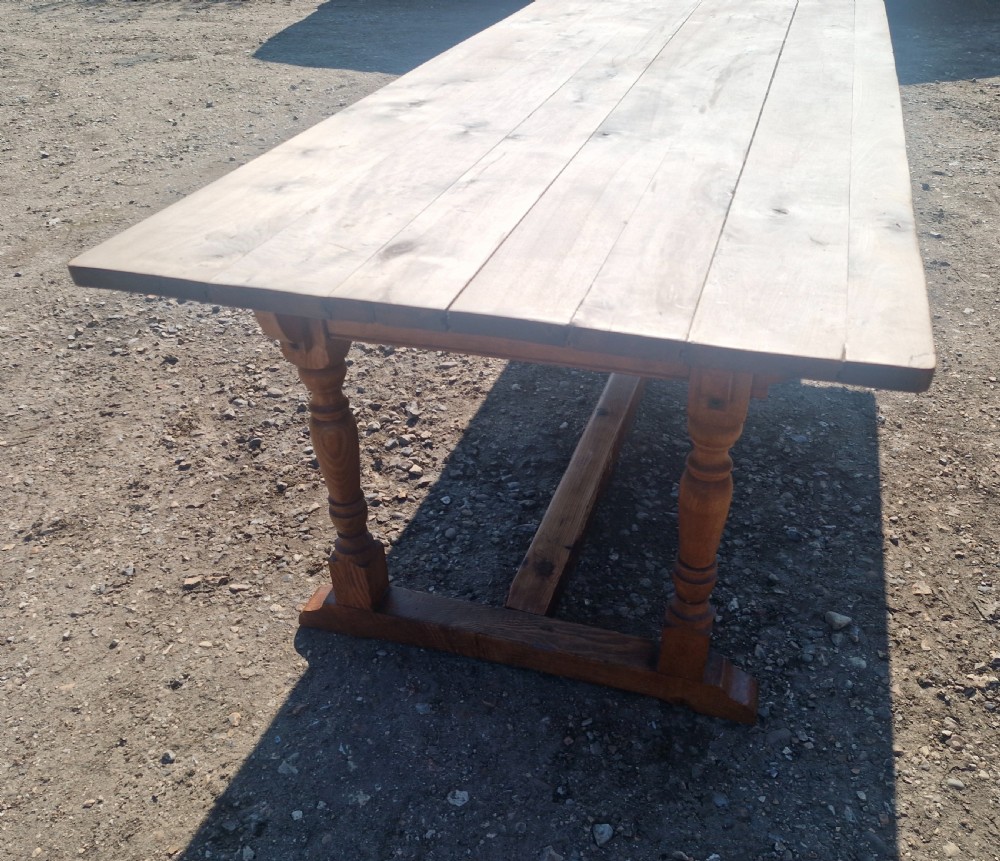 Early 20th century farmhouse kitchen dining table.  View VI