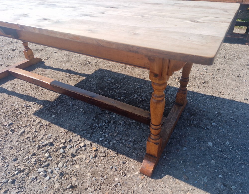 Early 20th century farmhouse kitchen dining table.  View VII