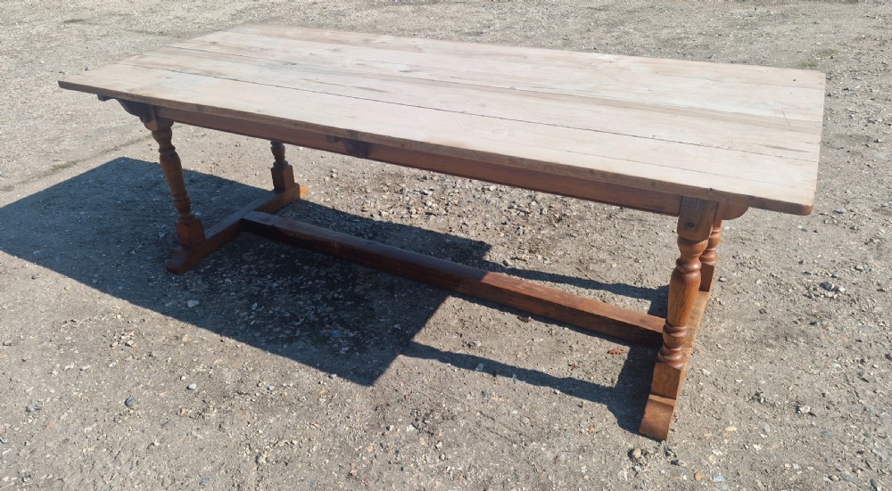 Early 20th century farmhouse kitchen dining table.  View IX