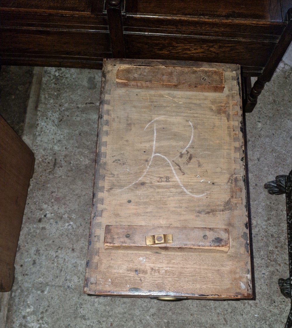 Late 19th century mahogany Ships Naval campaign desk. View V