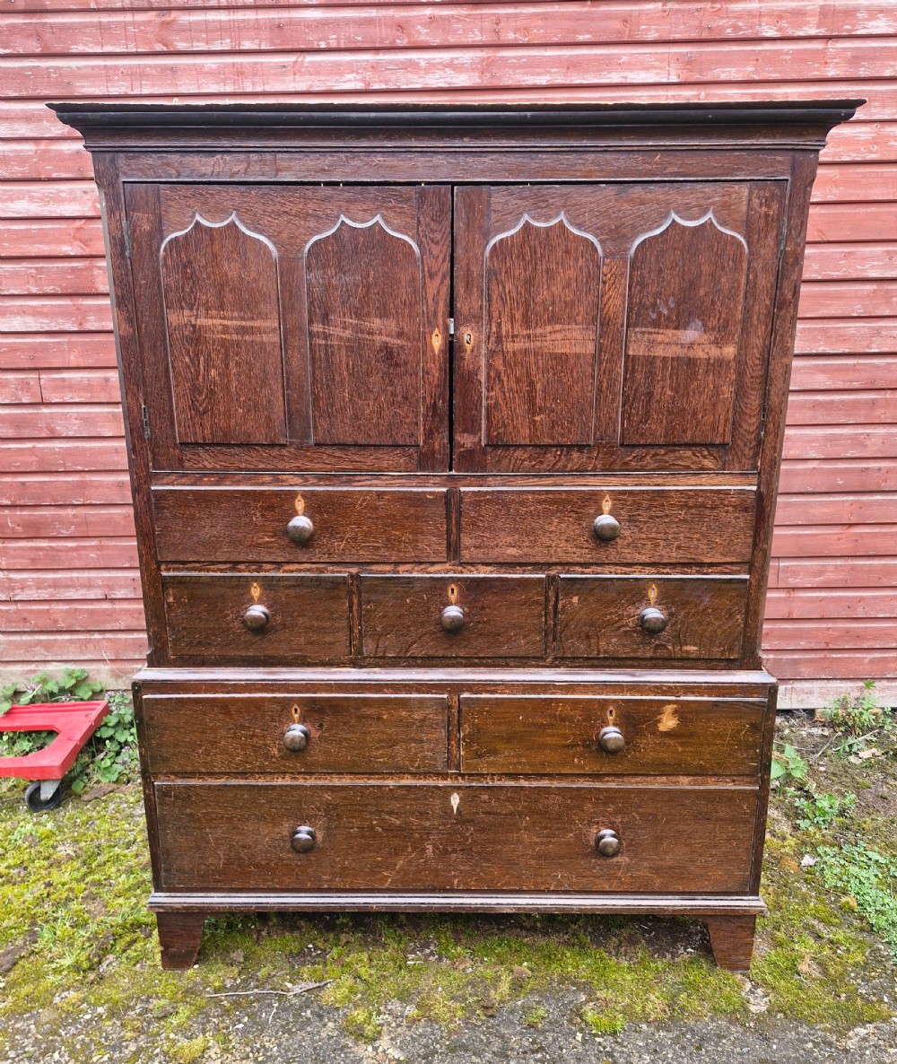 Regency oak Housekeepers cupboard. 