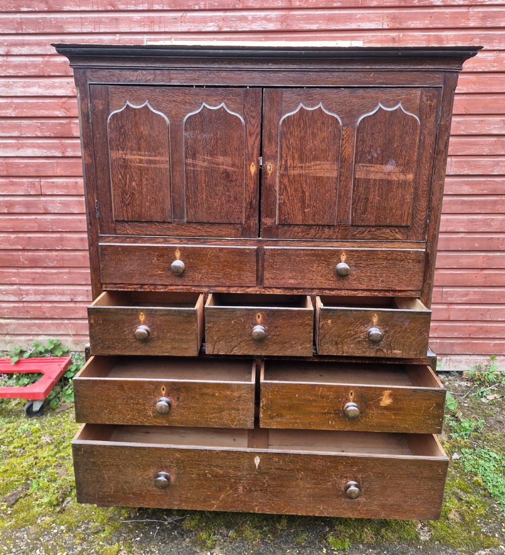 Regency oak Housekeepers cupboard.  View VII