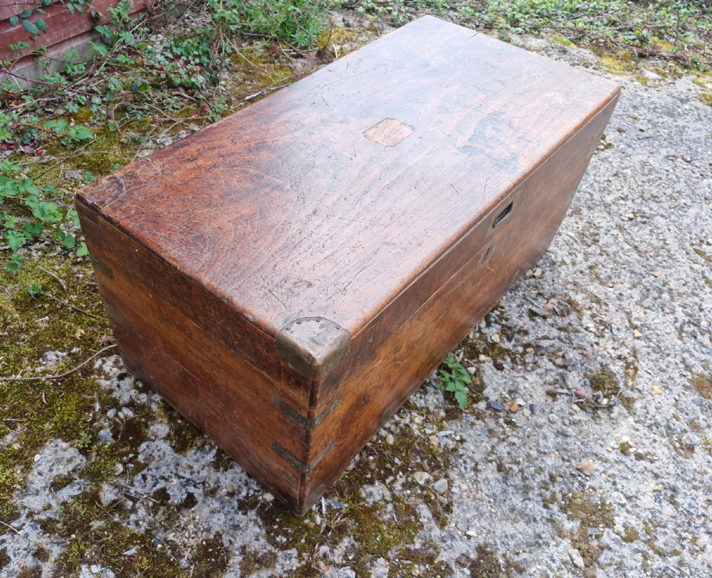 Brass bound trunk for restoration.  View V