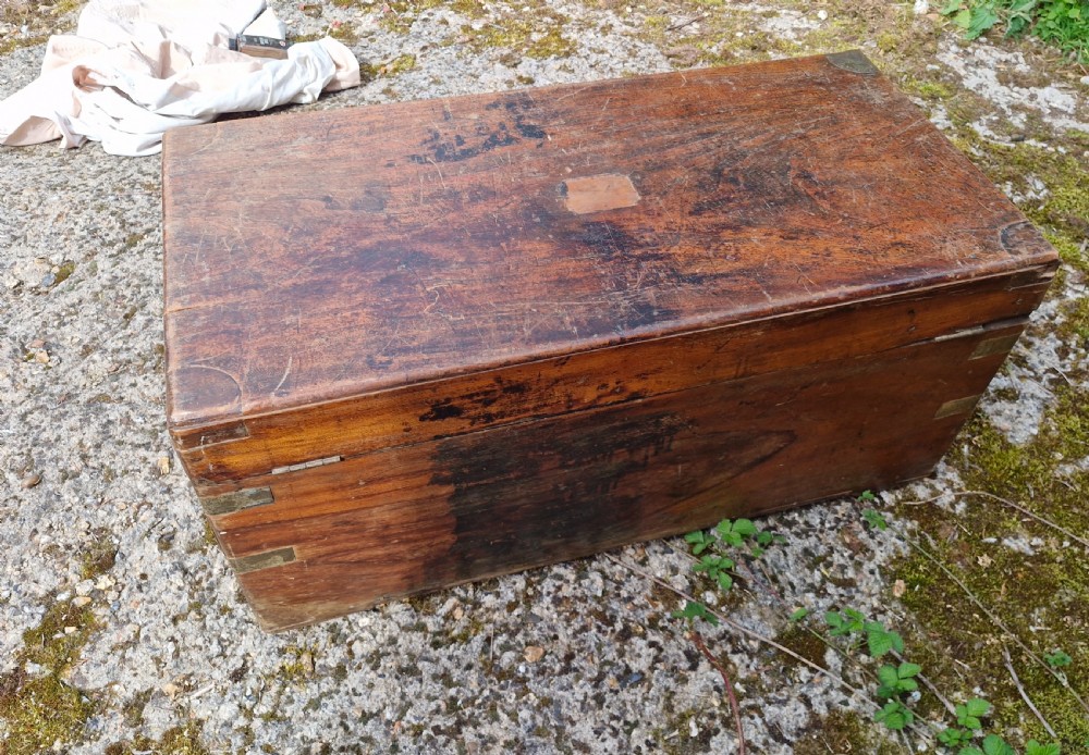 Brass bound trunk for restoration.  View VI