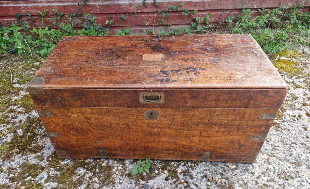 Brass bound trunk for restoration.  View VII