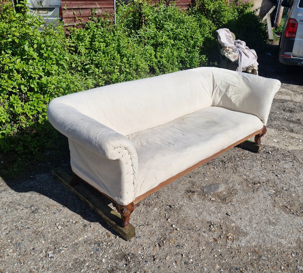 Victorian country house sofa with 2 loose covers.  View II