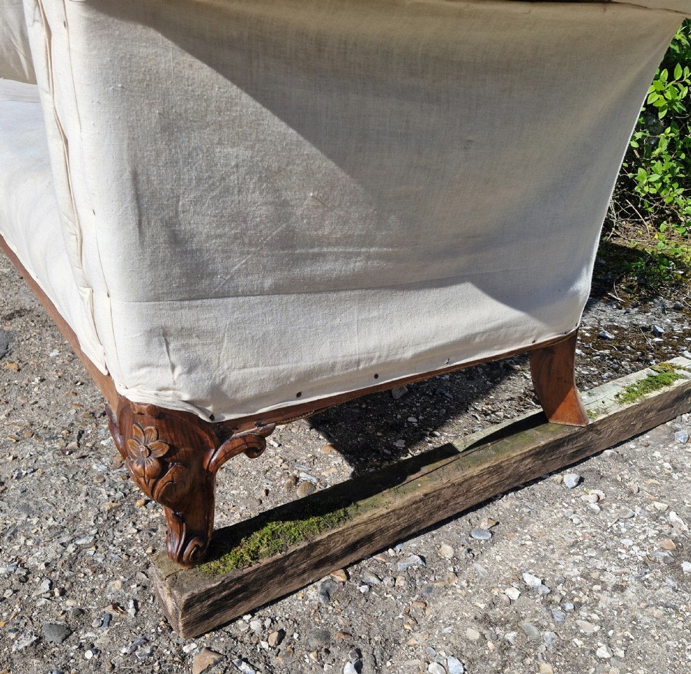 Victorian country house sofa with 2 loose covers.  View III