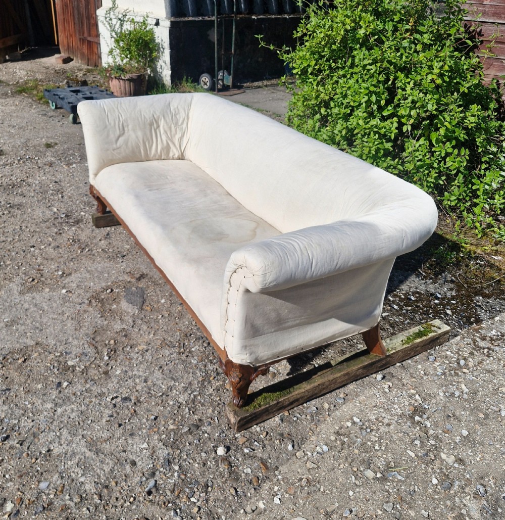 Victorian country house sofa with 2 loose covers.  View IV