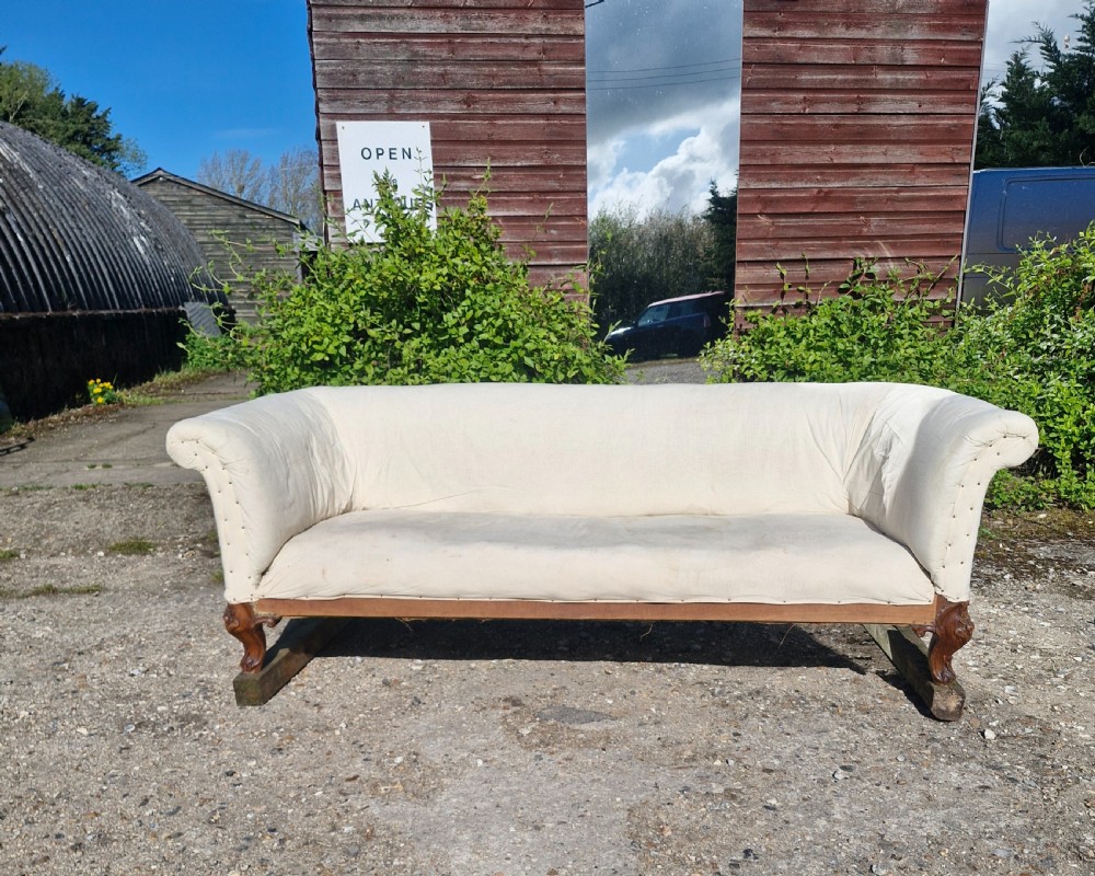 Victorian country house sofa with 2 loose covers.  View VI