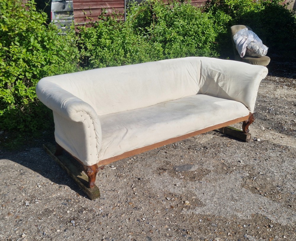 Victorian country house sofa with 2 loose covers.  View XII