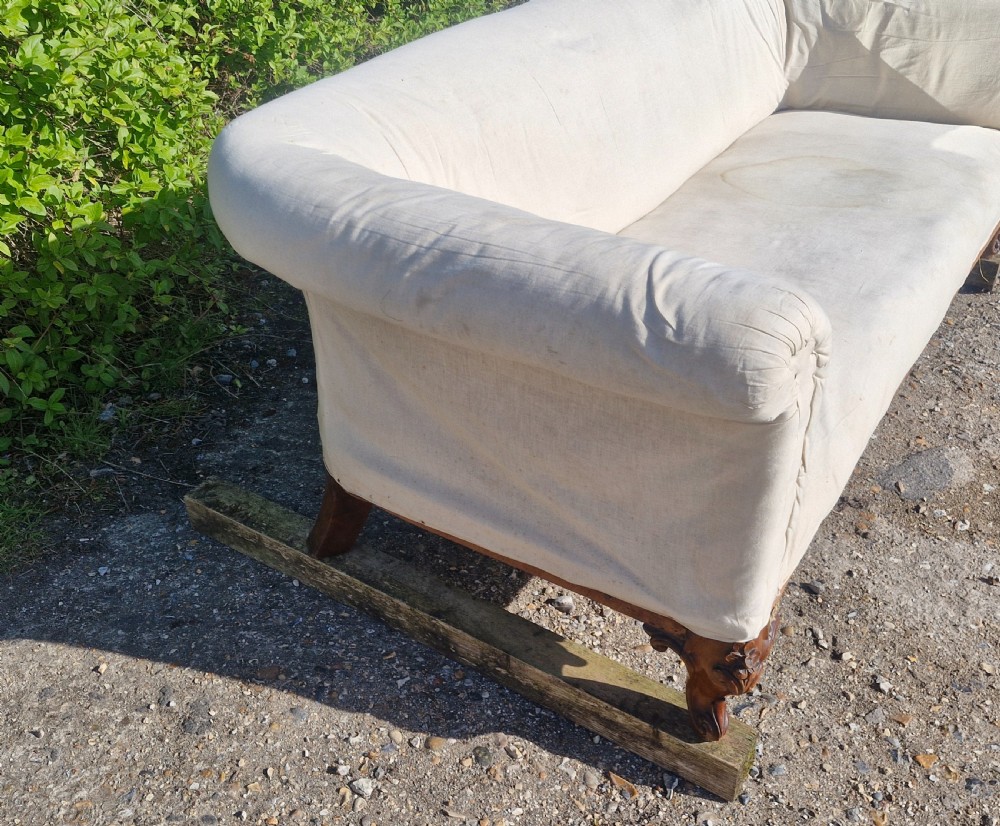 Victorian country house sofa with 2 loose covers.  View XIII