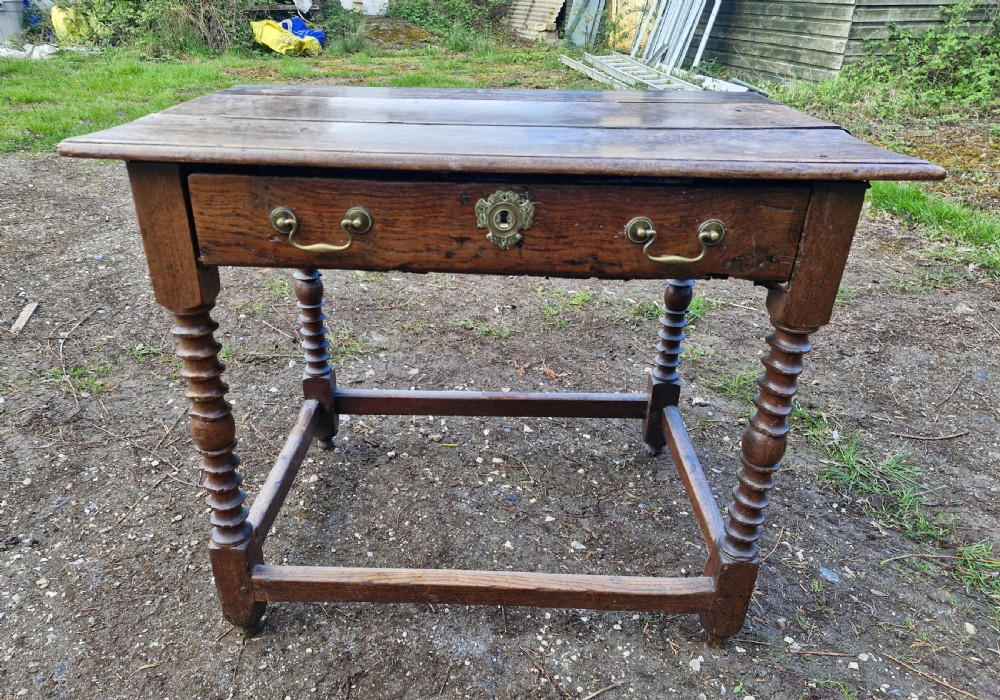 Mid 18th century oak side table. 