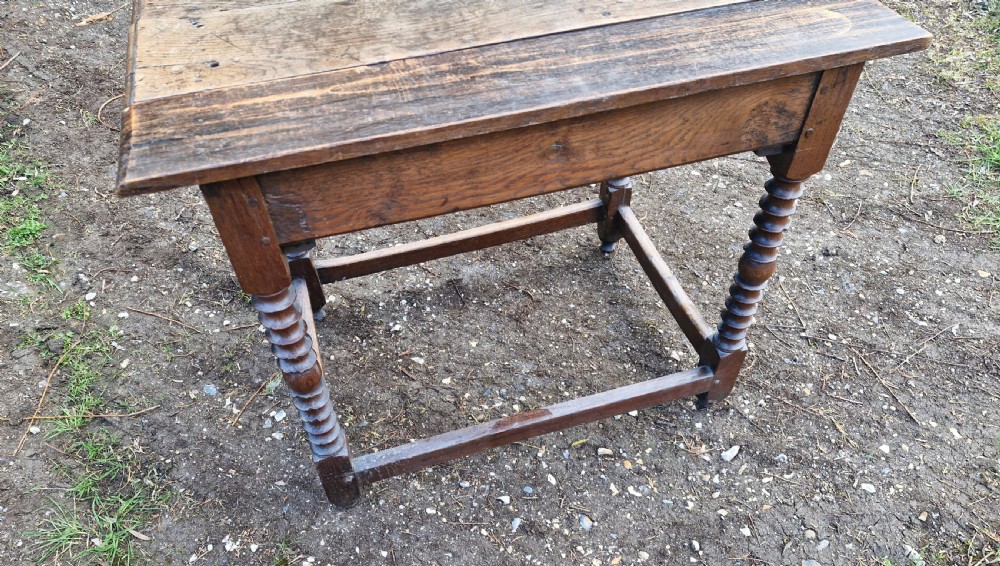 Mid 18th century oak side table.  View VIII