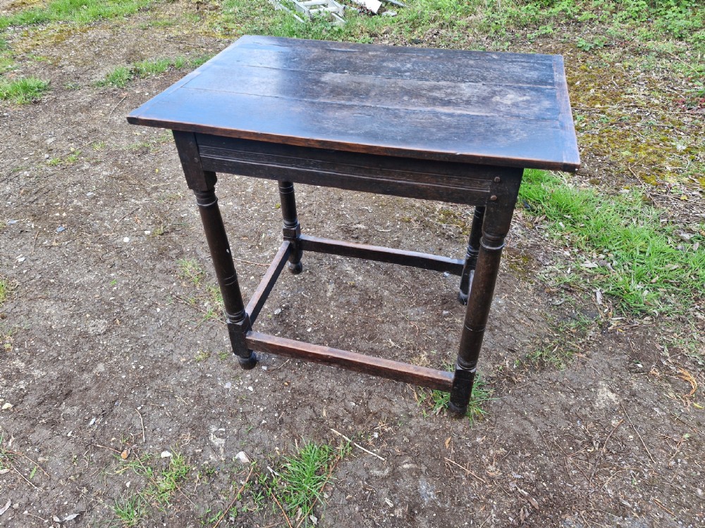 Mid 18th century oak side table. 