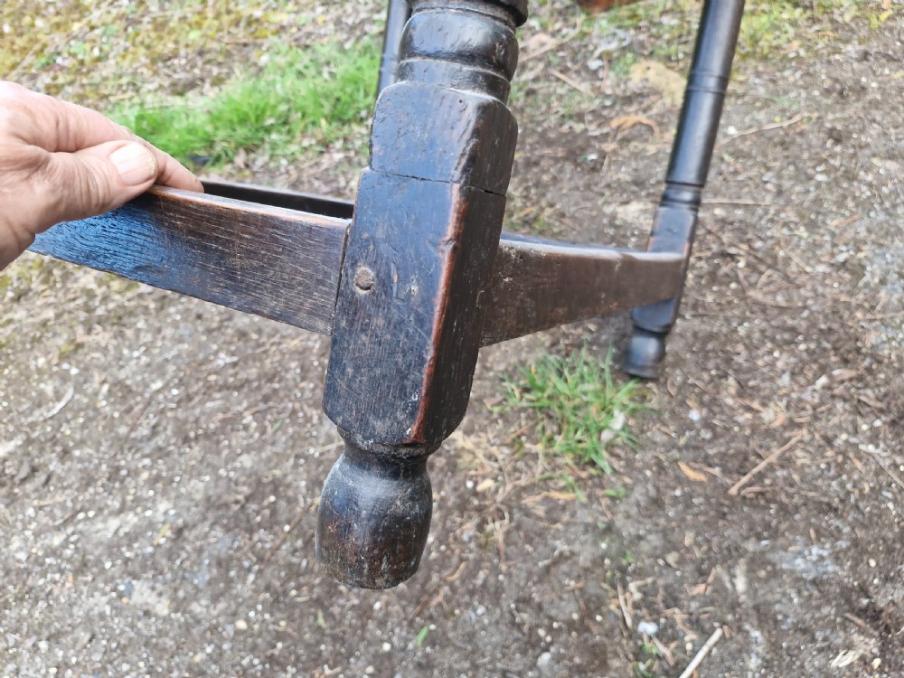 Mid 18th century oak side table.  View III