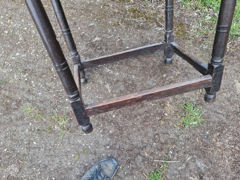 Mid 18th century oak side table.  View IV